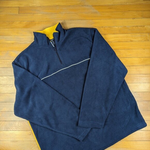 Vintage 90s Nautica Jeans Embossed Logo Half-Zip Fleece Pullover Sweater Size XL - Picture 2 of 5